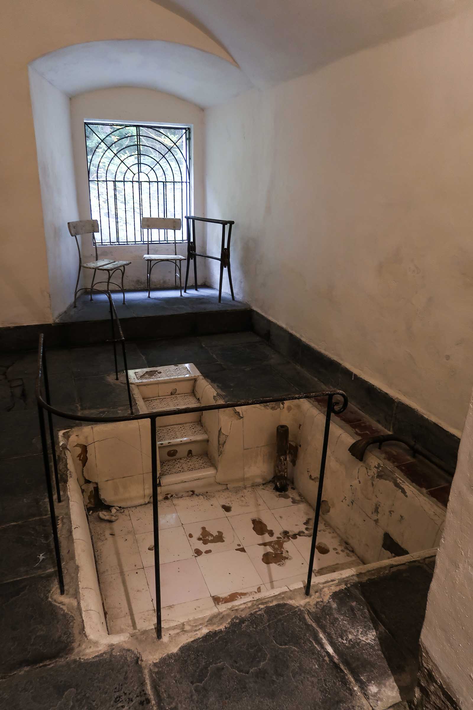 Alte Bad Pfäfers Badhuis in Zwitserland
