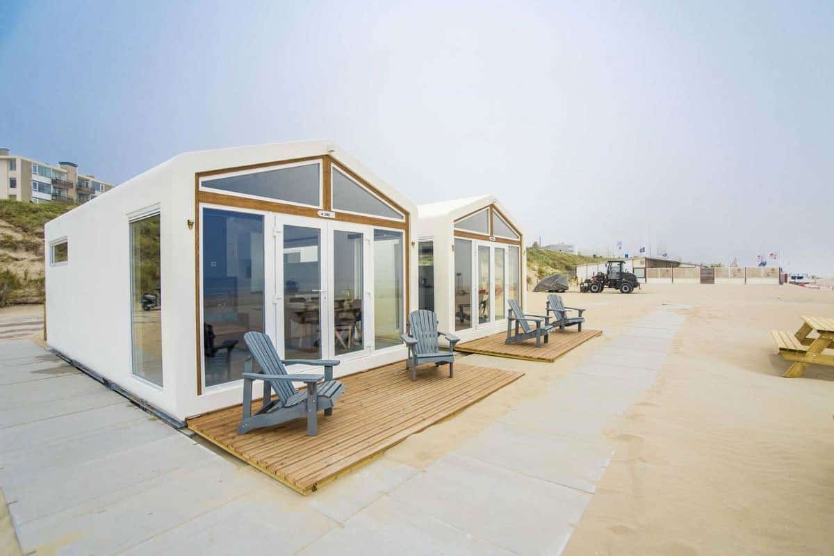 Vakantiehuisje op het strand in Zandvoort